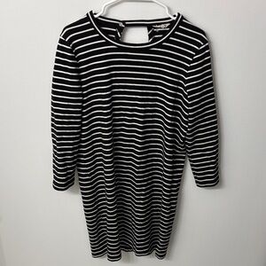 Madewell Black and White Striped Dress